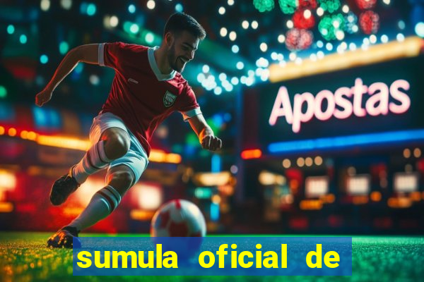 sumula oficial de futebol 7 society excel